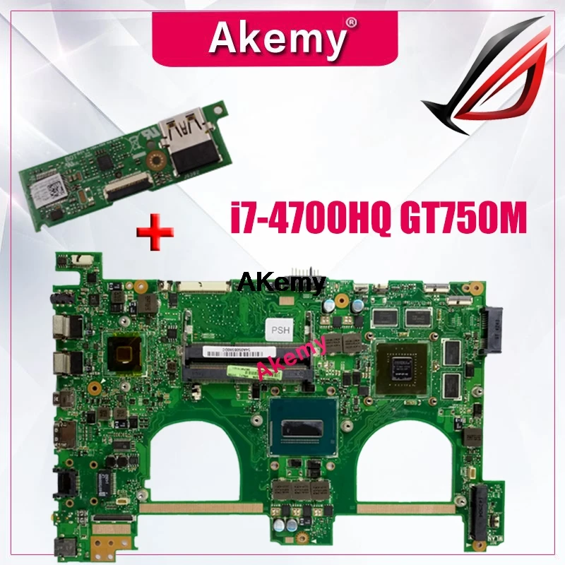 Отправка платы + N550JV материнская плата i7 4700HQ gt750 для For Asus N550JK G550JK Q550J ноутбук