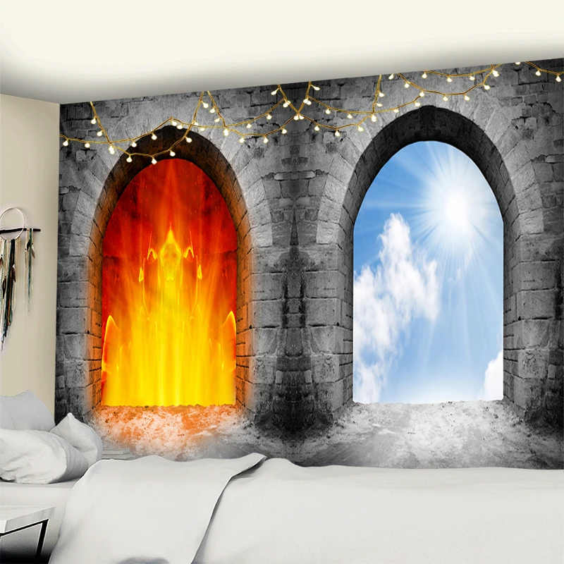 

Гобелен Sky Gate, настенный, в богемном стиле, Психоделическое искусство, творчество, общежитие, абстрактная комната, домашний декор