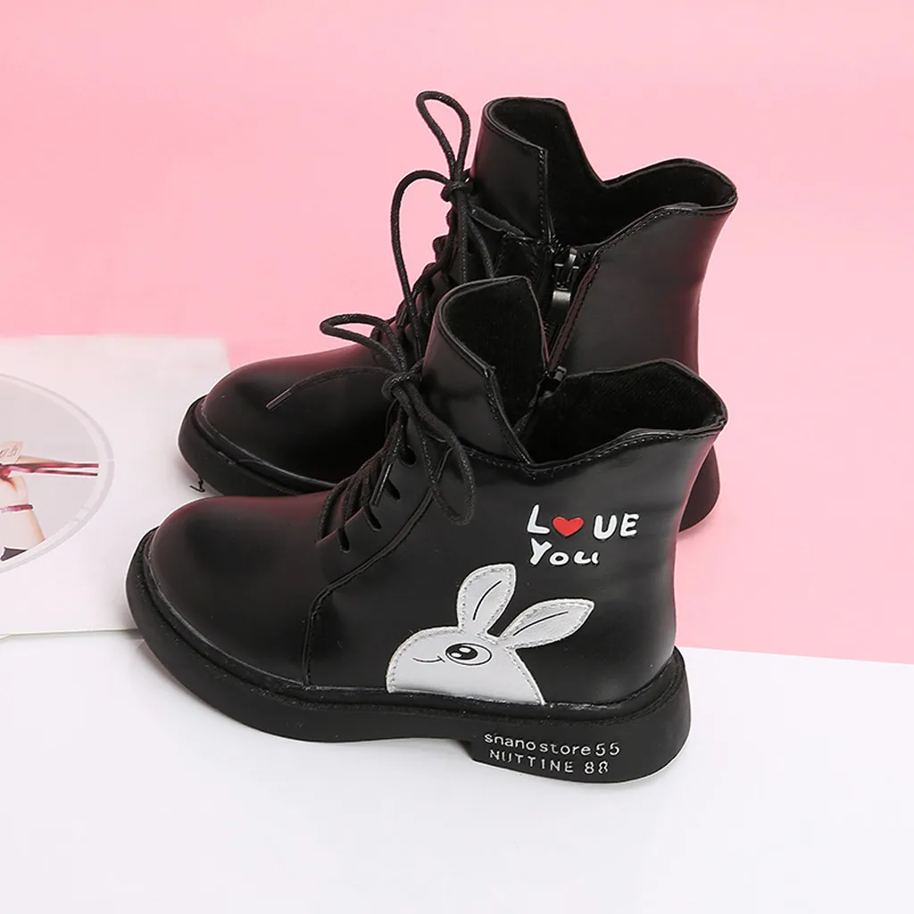 winter boots Children Baby toddler girl boots princess Cartoon Shoes Leather Winter Cotton Warm winter boots kids#Y3