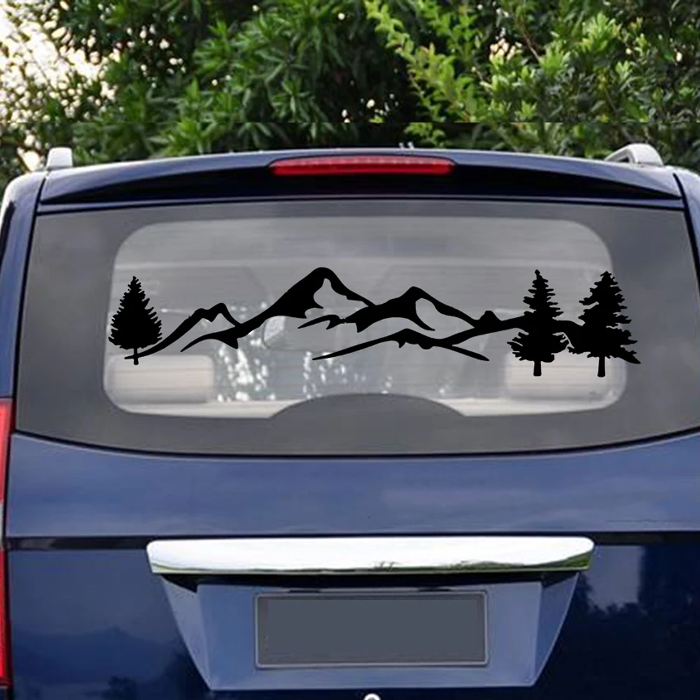 Водонепроницаемая наклейка 100 см с изображением дерева гор автомобиля домашних