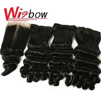 brazilian hair weave bundles with closure human hair loose deep wave bundles with closure for women black curly hair bundles