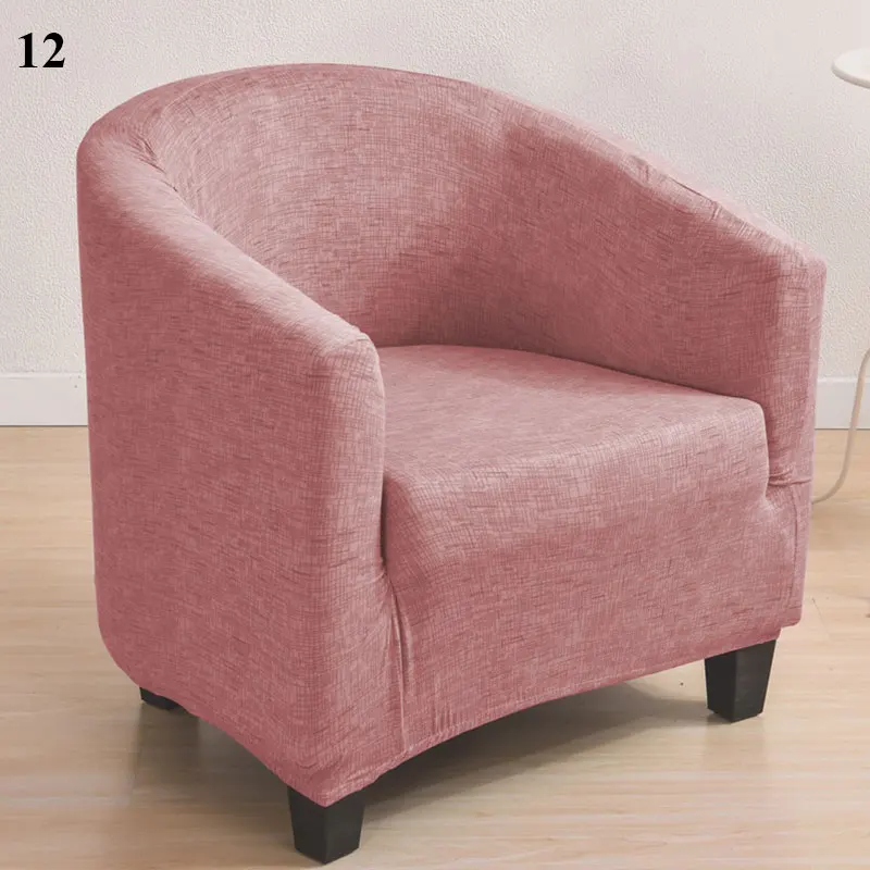 

Solid Color Spandex Sofa Cover Relax Stretch Single Seater Club Couch Slipcover for Living Room Elastic Armchair Protector Cover