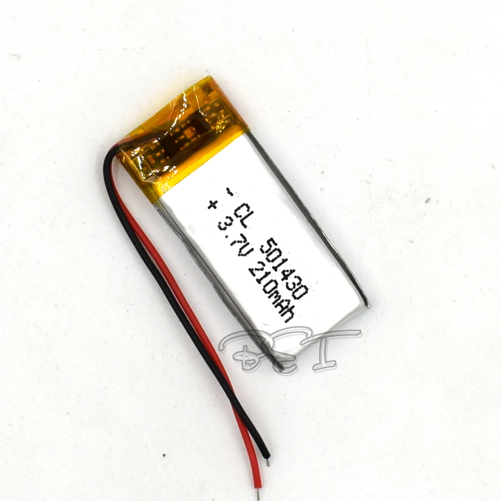 

10Pcs 3.7V lithium Navigator Rechargeable Li-polymer battery 501430 210mAh Li-Po MP4 batteries GPS MP3 MP5 Li-ion Cell Speaker