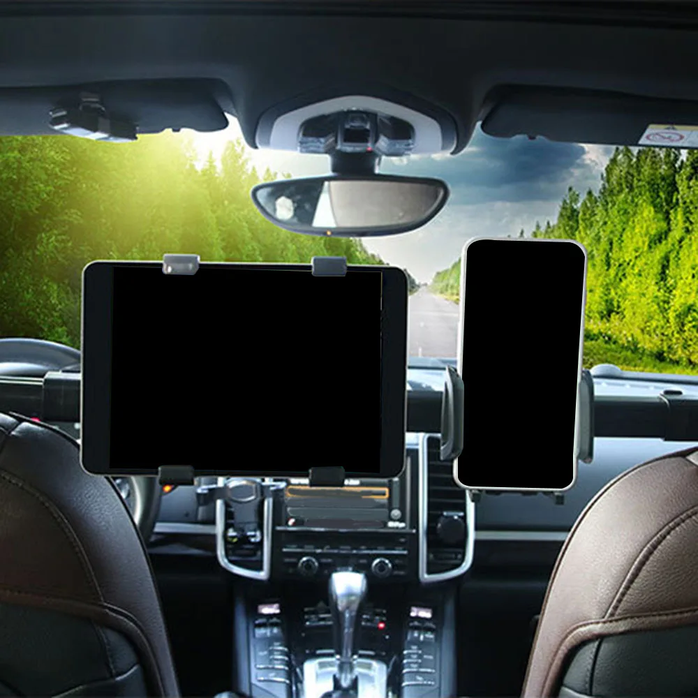 2 in 1 Car Tablet PC Phone Holder Rack Universal 360 Degree Back Seat Headrest Mount Stand Bracket For iPad | Автомобили и
