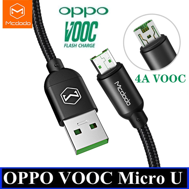 Usb кабель Mcdodo Micro 4A VOOC для быстрой зарядки oppo a93 2020 vivo|Кабели мобильных телефонов| |