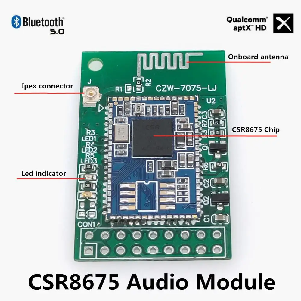 Плата модуля Aptx Hd Csr8675 I2S Bluetooth 5 0 плата для обновленного аудио Weiliang Es9038 Ak4497 Dac