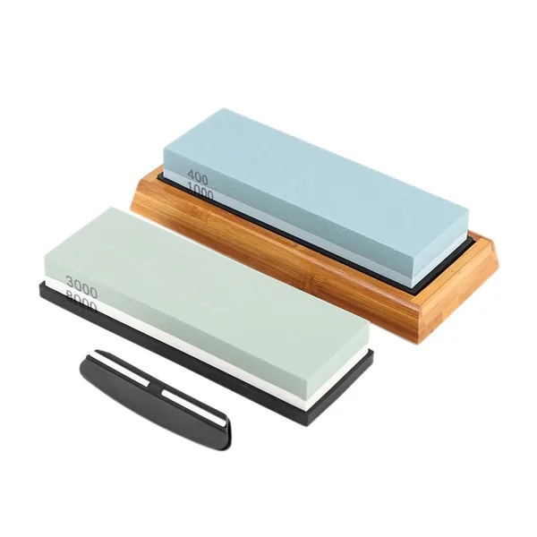 Набор точильных камней точильный камень 2 в 1 зернистость 400/1000 3000/8000 деревянный