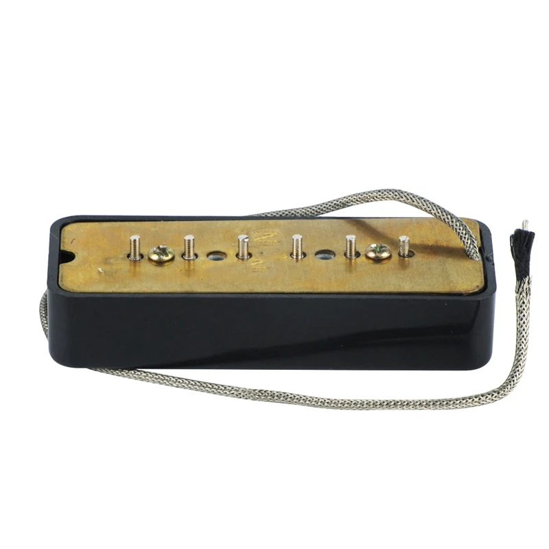 Set of Neck Bridge Soap Bar P90 Pickup Alnico 5 Electric Guitar Single Coil Parts Black | Спорт и развлечения