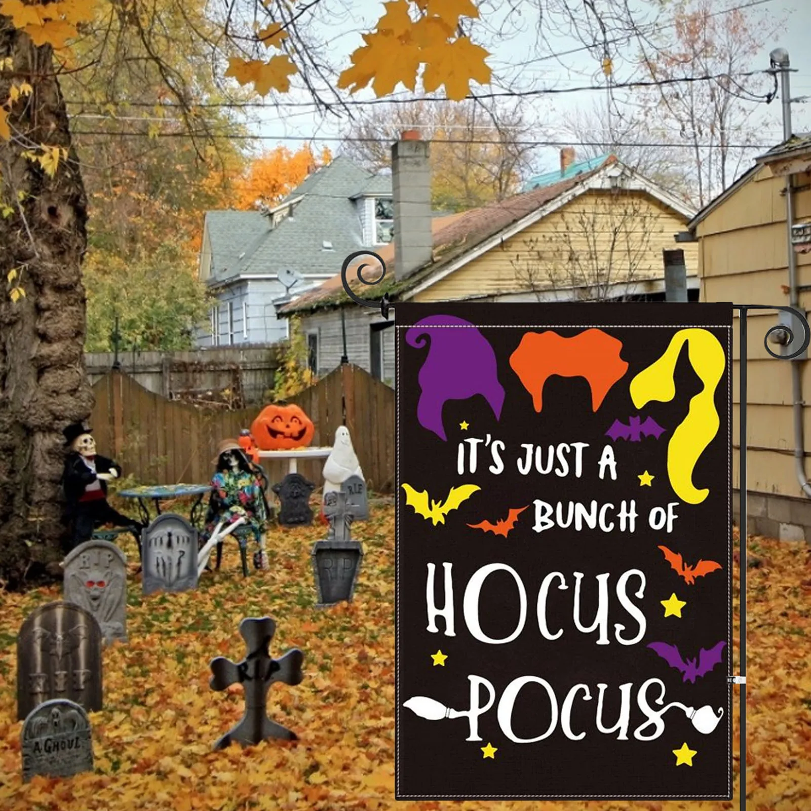 Украшение на Хэллоуин флаг двор сад подвесной баннер ведьма это просто куча
