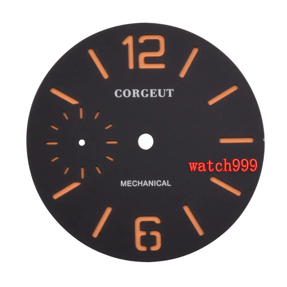 Шкала с оранжевыми цифрами 38 5 мм Черная/синяя/зеленая/белая для ETA 6497 ST3600 |