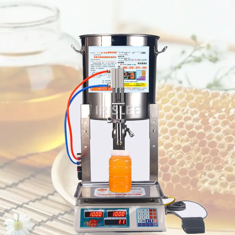

New FMJ-5 Automatic Weighing Stainless Steel Viscous Liquid Filling Machine Honey Quantitative Filling Machine 110 V / 220 V