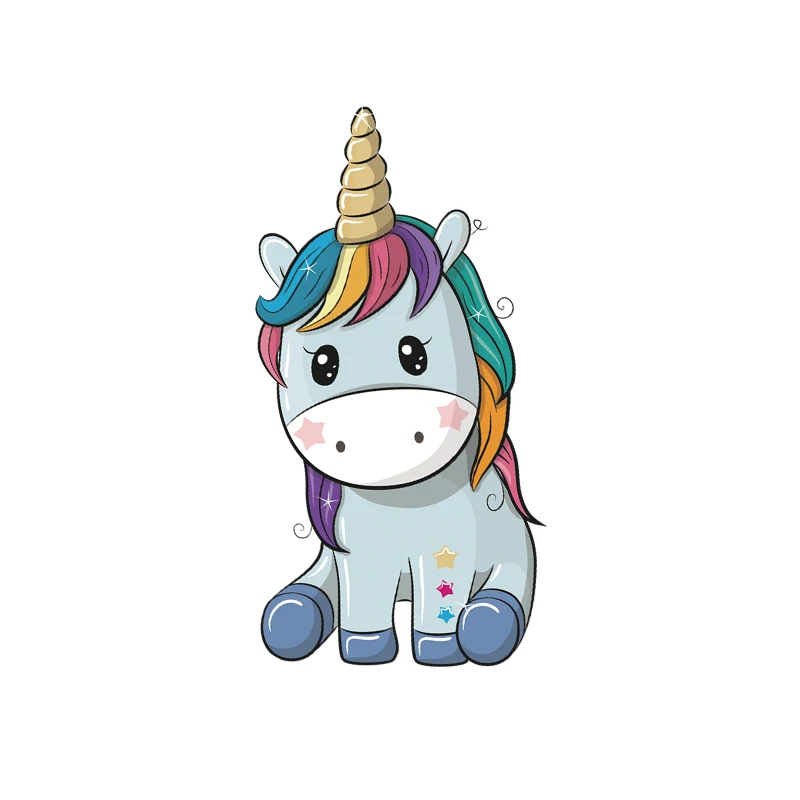 Мультяшные нашивки в форме единорога термопереводные виниловые наклейки для