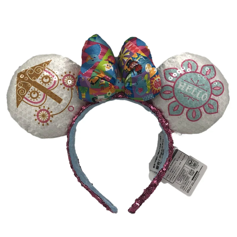 Белый Disney Kawaii для девочек Для женщин банты, повязка на голову, одежда на Рождество с ушами для ухода за волосами аксессуары для детей повязка на голову, повязка на голову для Хэллоуина Вечерние - Цвет: Белый