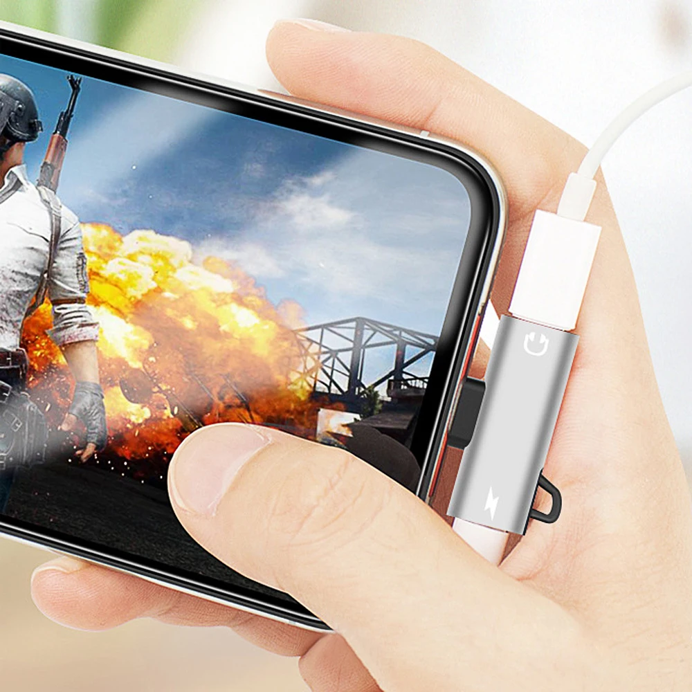 2 в 1 двойной адаптер для lightning аудио адаптер для iPhone 8 7 Plus X XR XS Max XR IOS 12,3 зарядный разъем для наушников Aux кабель
