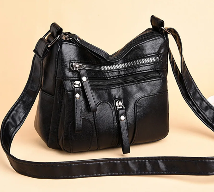 Женские сумки через плечо из мягкой кожи простые модные маленькие дамские