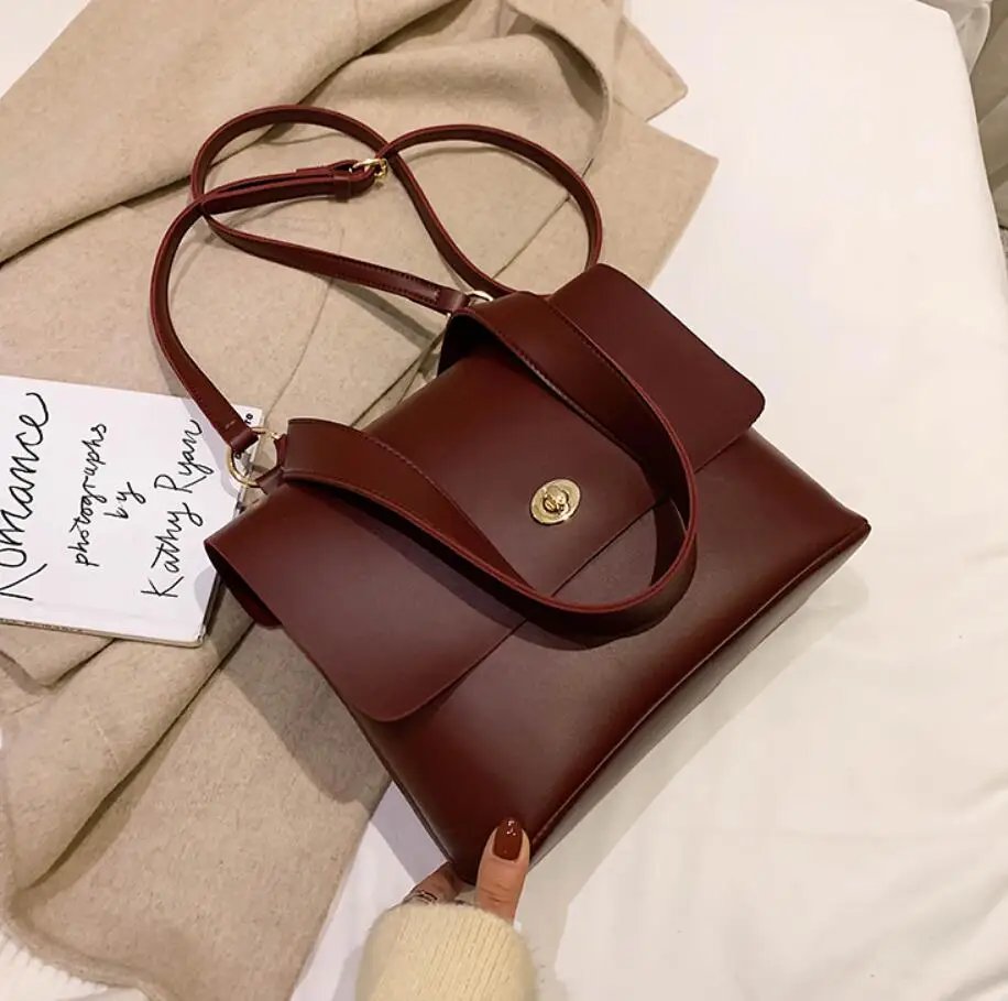 Европейская винтажная модная женская сумка новинка 2019 качественная кожаная