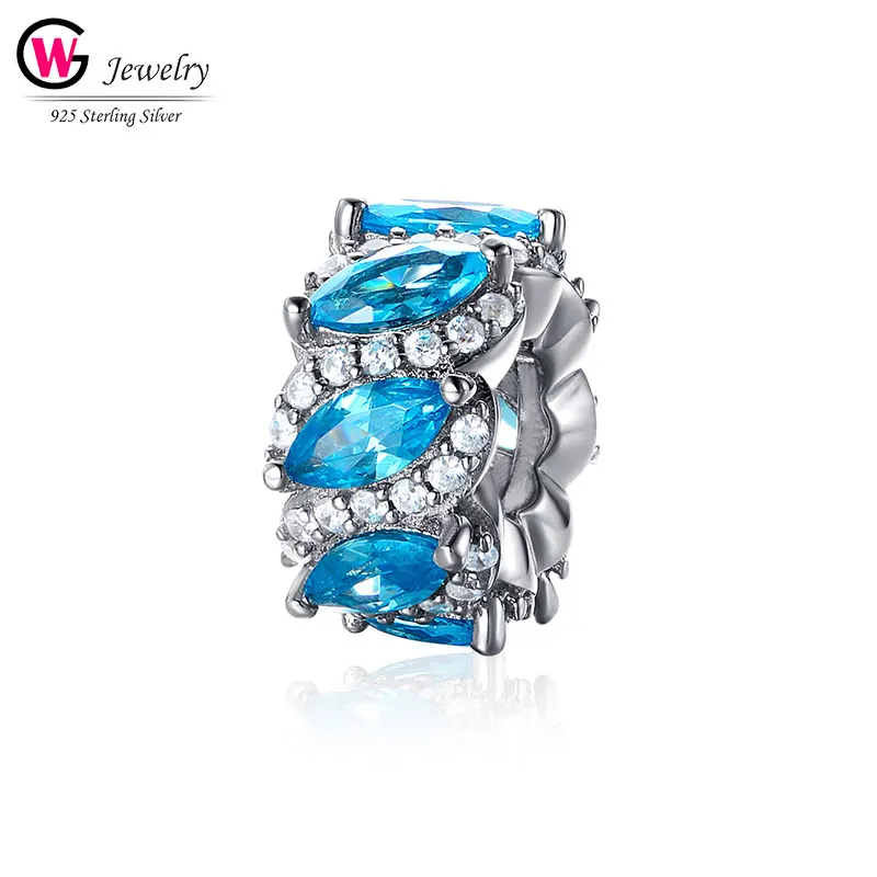 Блестящие подвески 2019 небесно голубые бусины Новинка Подвески подходят для Pandora