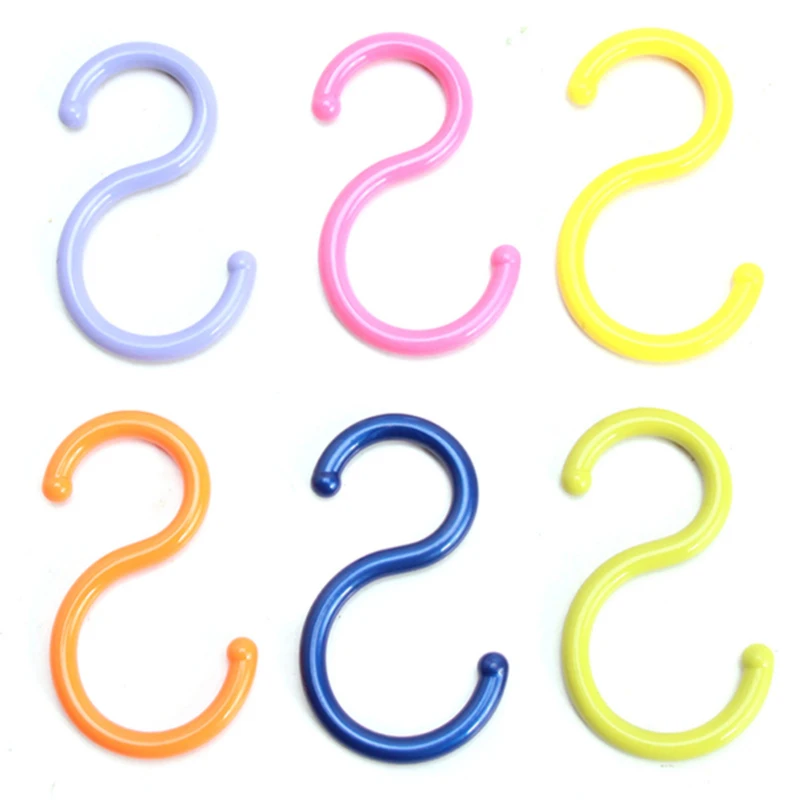 

Multipurpose S-hook High Quality Hook Up Colorful Clothing Plastic Hook Up Fashion Durable Save Space Convenient Portable Hook