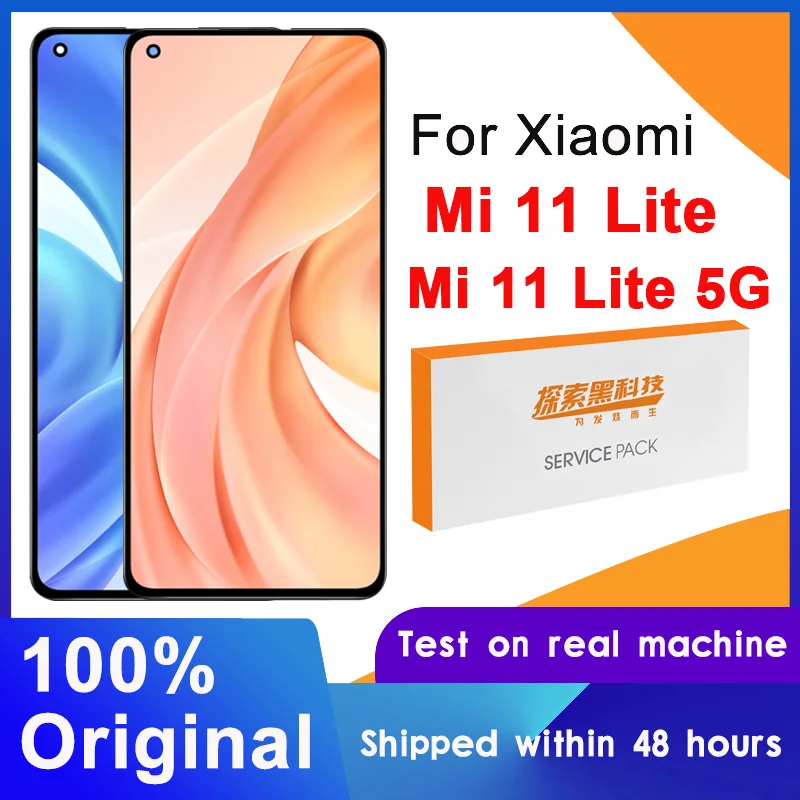 100% Оригинальный 6 26 &quotAMOLED дисплей для Xiaomi Mi 11 Lite M2101K9AG ЖК с сенсорным экраном