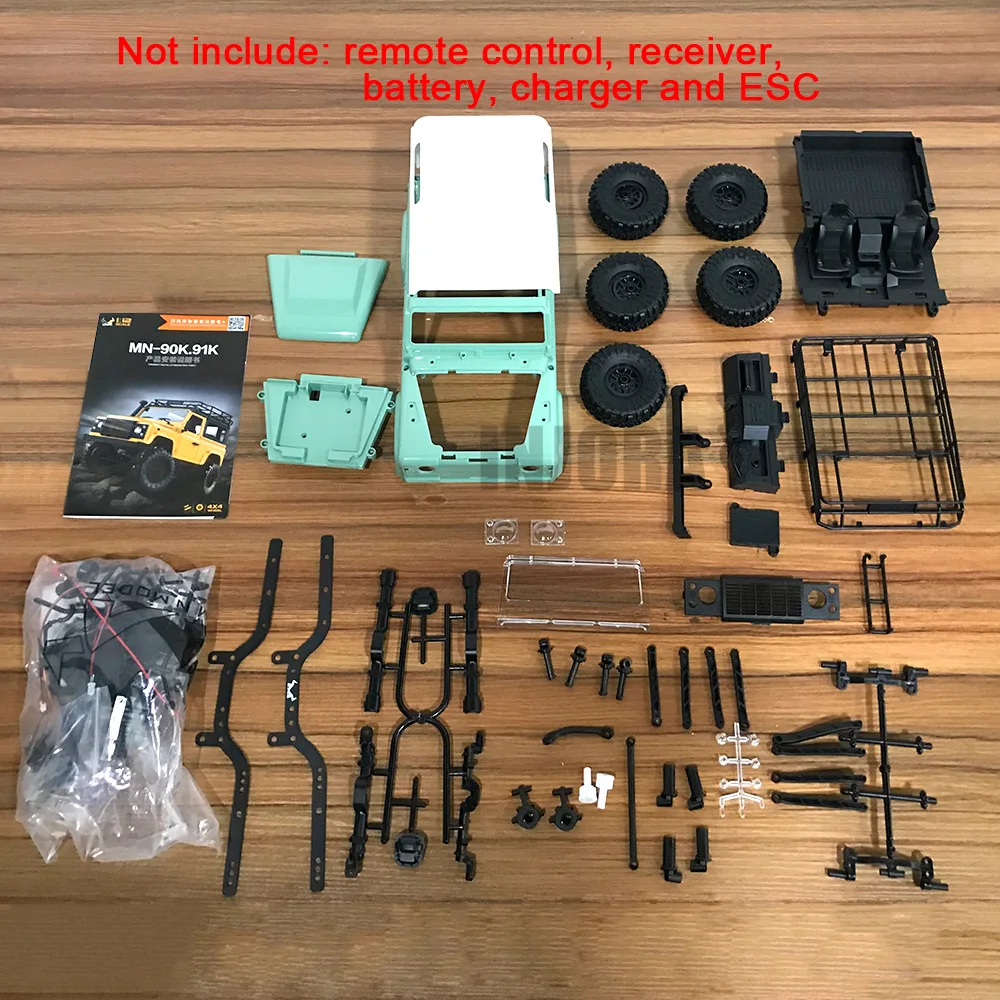 1/12 RC Рок гусеничный D90 2,4G 4WD MN-90K MN-91K MN модель грузовика игрушки в разобранном виде комплект Defender пикап