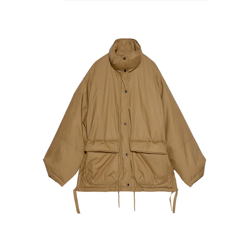 

Spring 2021 New Women's Warm Parkas Tuyere Bag Loose Waist Jacket Coat Outdoor Thick Warm Padded Snow Coat Oversize
