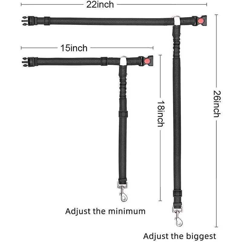 Ремень безопасности для домашних животных регулируемый эластичный ремень собак