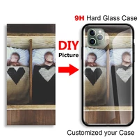 custom your own tempered glass phone case for iphone 11 12 13 pro max 7 8 plus 6 6s x xs xr se cover picture name photo diy bag