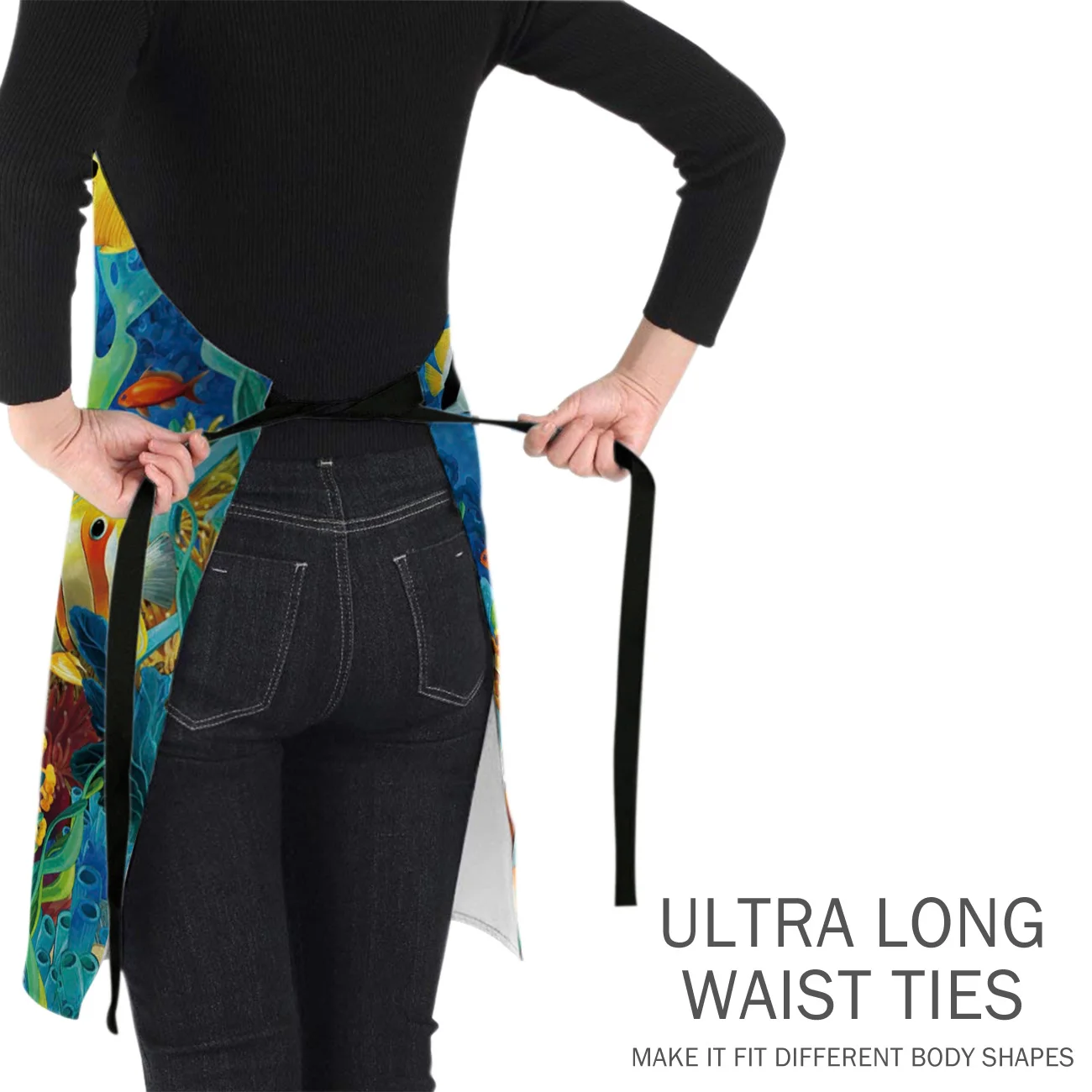 Tophome кухонный фартук мультяшный подводный мир клоун рыба кораллового рифа