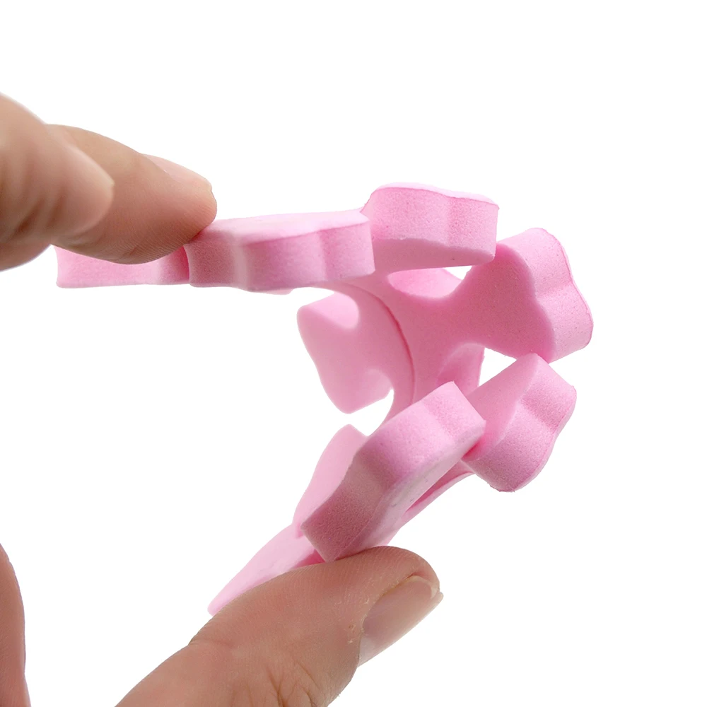 Kads 2 шт. мягкой пены ногтей разделитель пальцев предохранительный 5 цветов палец и