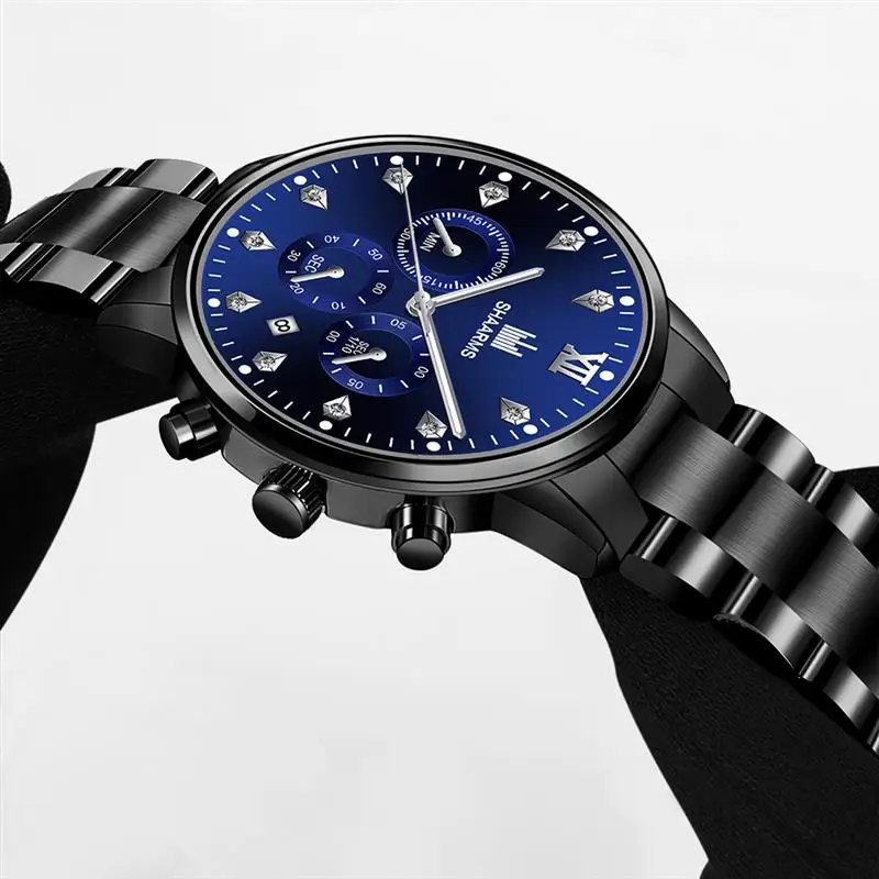 Мужские часы модные стразы кварцевые Relogio Masculino военные спортивные