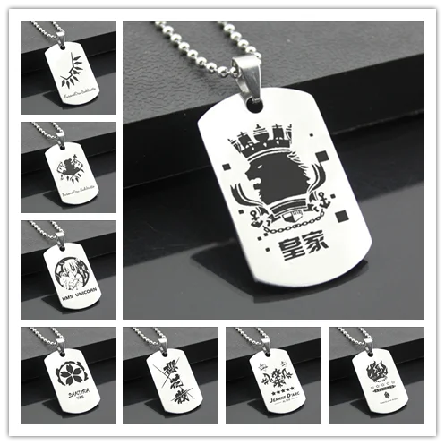 

Rem Demon Slayer DIY Army Card Pendant Necklace Key chain Stainless Steel Chain Jewelry Fans Lovers Gift