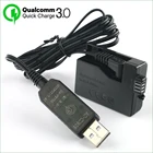 Аккумуляторная батарея QC3.0 USB для LP E5 LPE5, внешняя модель, соединитель постоянного тока для Canon EOS 450D 500D 1000D Kiss F X2 X3 Rebel XSi XS T1i