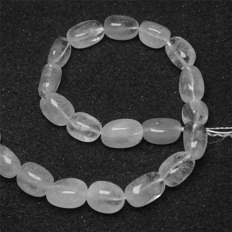 

8x13mm-10x15mm Natural smooth crystal irregular oval Stone Beads For DIY necklace bracelet jewelry making 15 "free delivery
