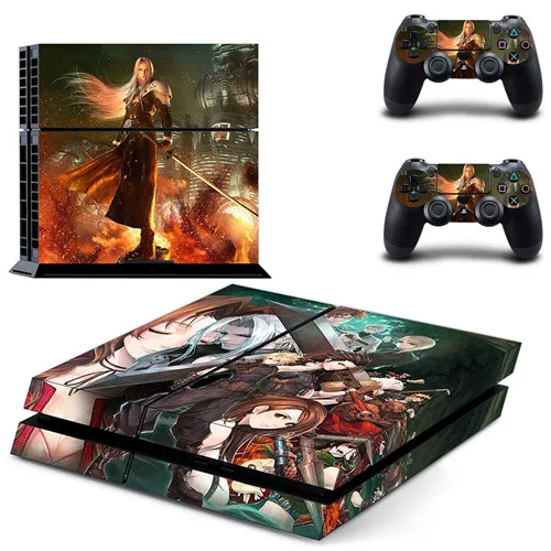 GYTM2735 Final Fantasy 7 наклейка для PS4 виниловая наклейка, стикер для консоли sony Playstation 4 и 2 контроллера для Dualshock 4 наклейка для PS4 стикер - Цвет: GYTM2735