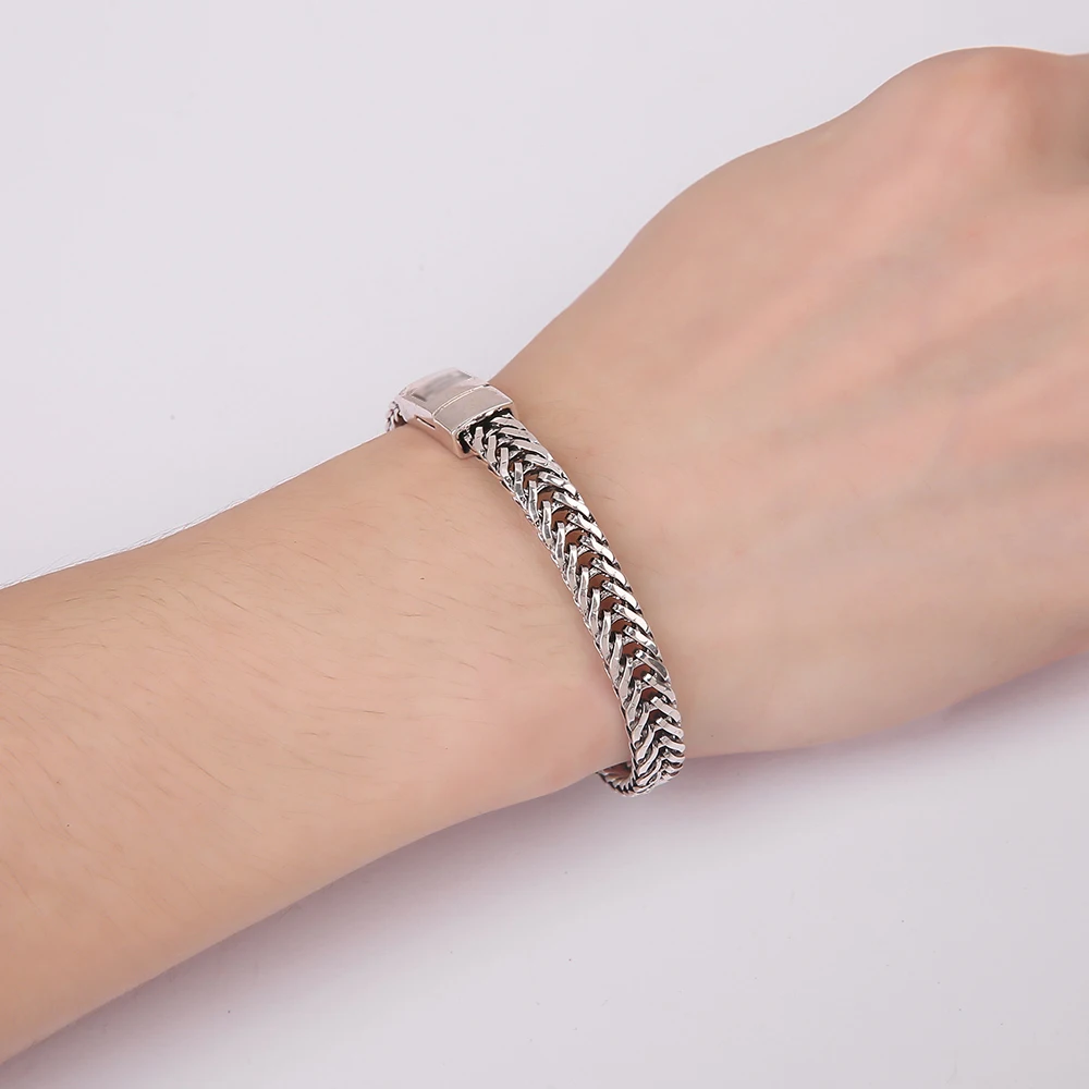 Женский Байкерский браслет с Буддой серебряная цепочка на запястье ювелирное