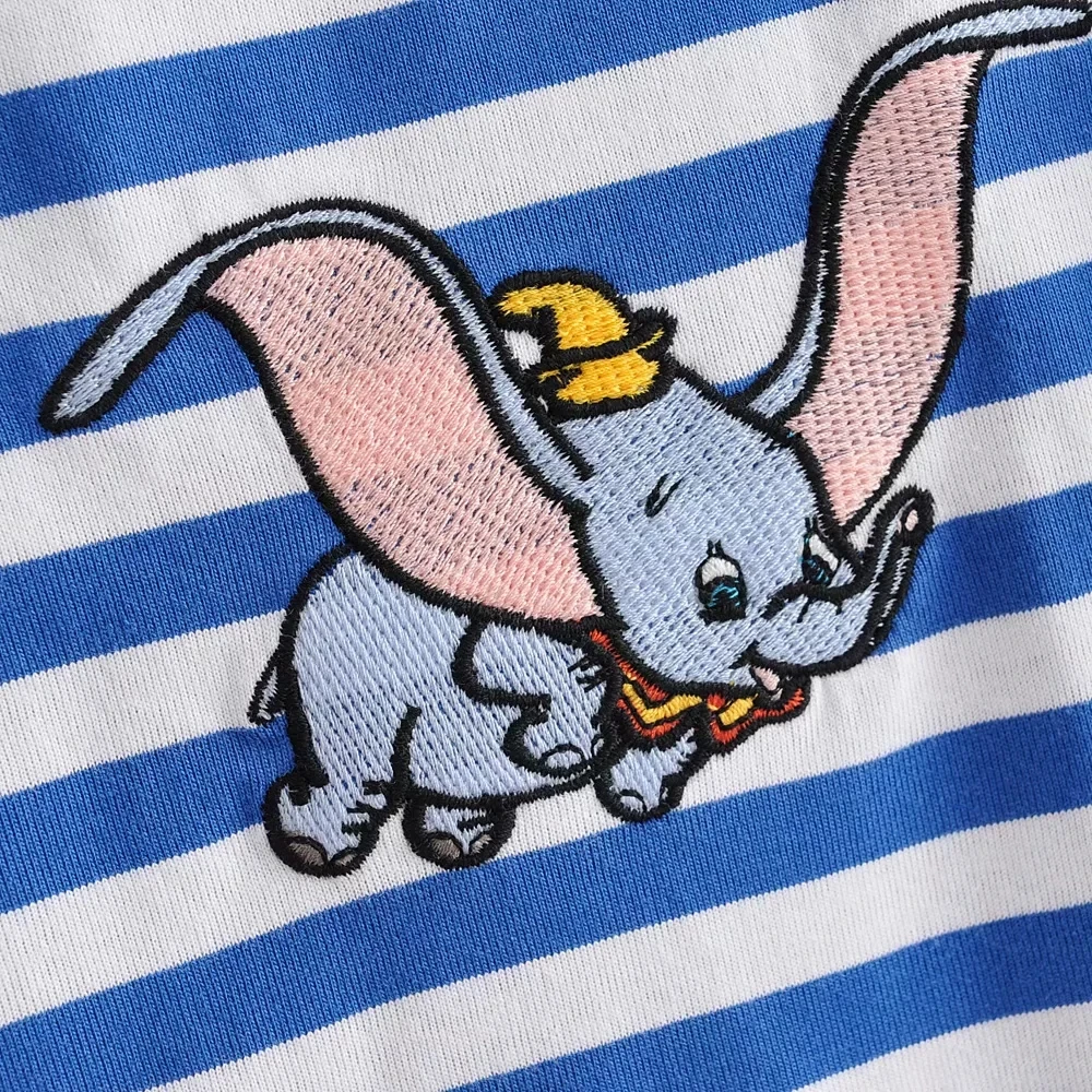 Dumbo футболка в бретонском стиле модная футболка женская одежда футболка с графическим принтом Одежда с милым рисунком классические топы хлопковая футболка