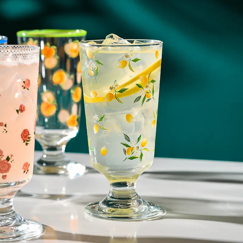 280 мл креативный прозрачный стеклянный милый лимон персик Роза пчела Цветок