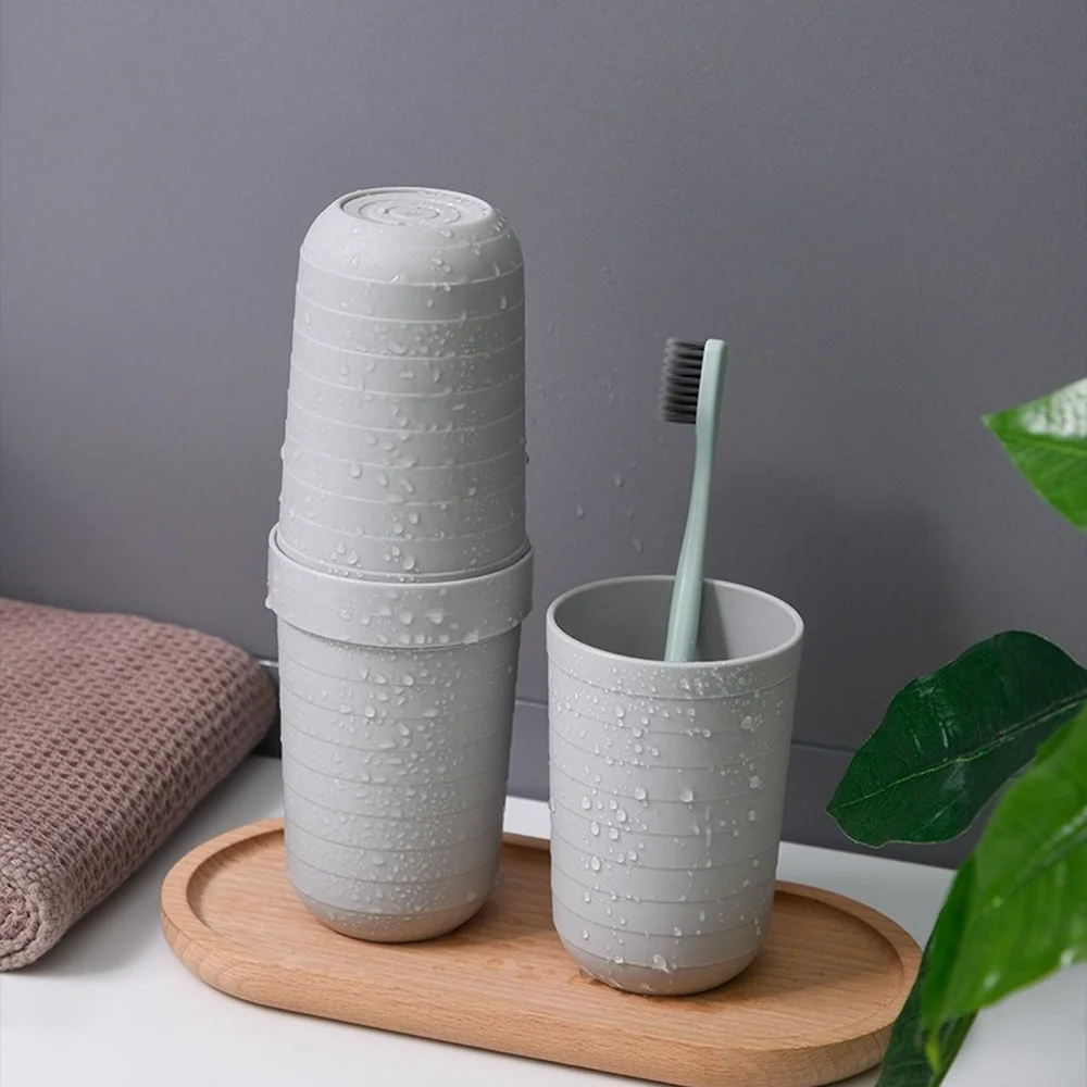 

Creative Travel Toothbrush Holder Portable Plastic Wash Cup Multifunctional Space Saving Toothpaste Rack Bathroom Accessories