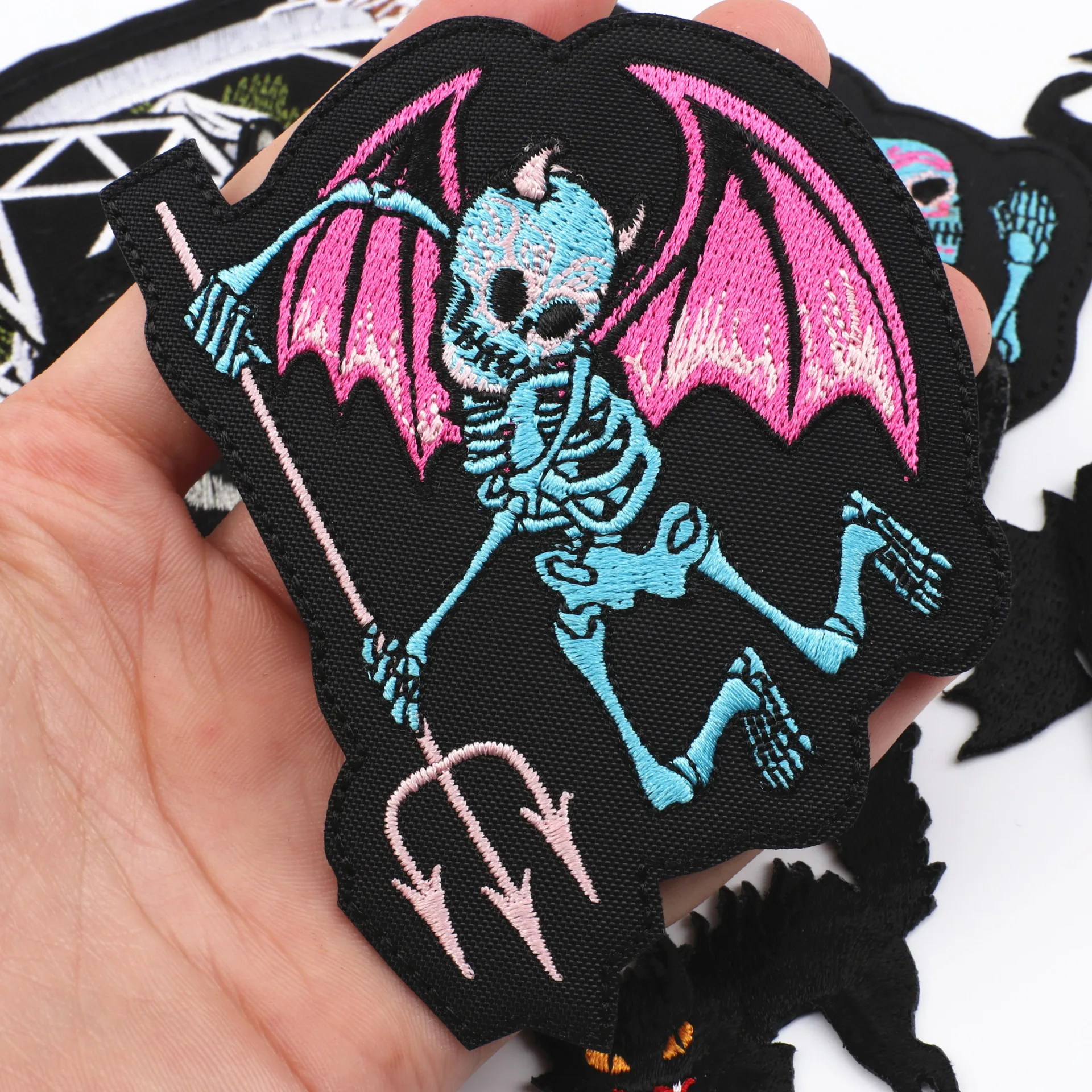 Одежда для Хэллоуина железная нашивка летучая мышь демон тыква голова призрак