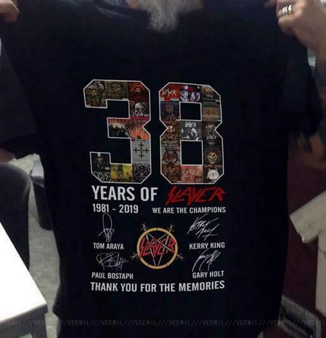 

38 лет убийцы Топы футболка на годовщину для фанатов рок свободный размер топы Футболка