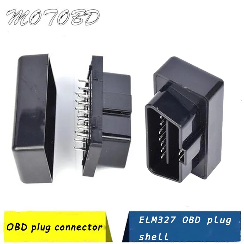 Мини OBDII 16pin штекер углового разъема 16 pin Obd2 разъем Obd 2 ELM 327 провода розетки Ii