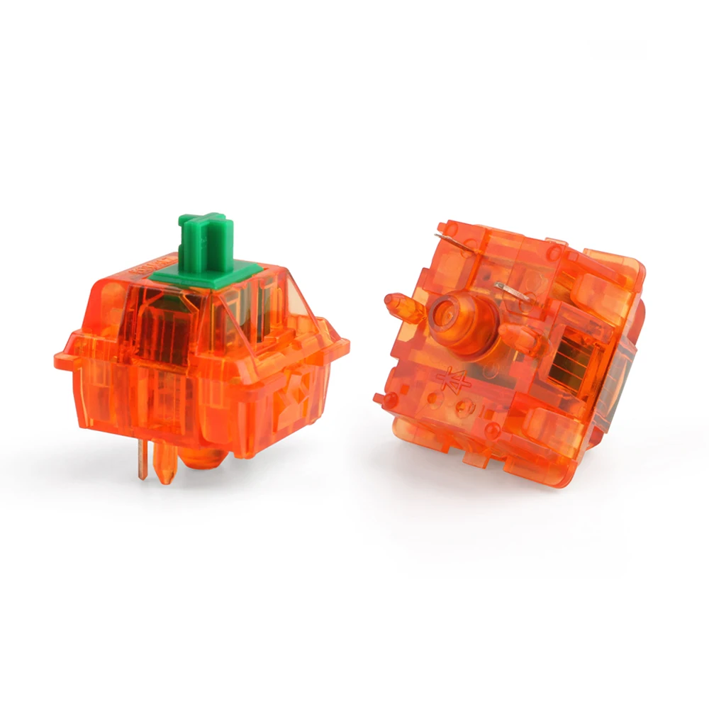 Equalz 5 Pin Orange 62g 67g Выключатели V2 для обслуживания DIY механической клавиатуры с полупрозрачным линейным переключателем.