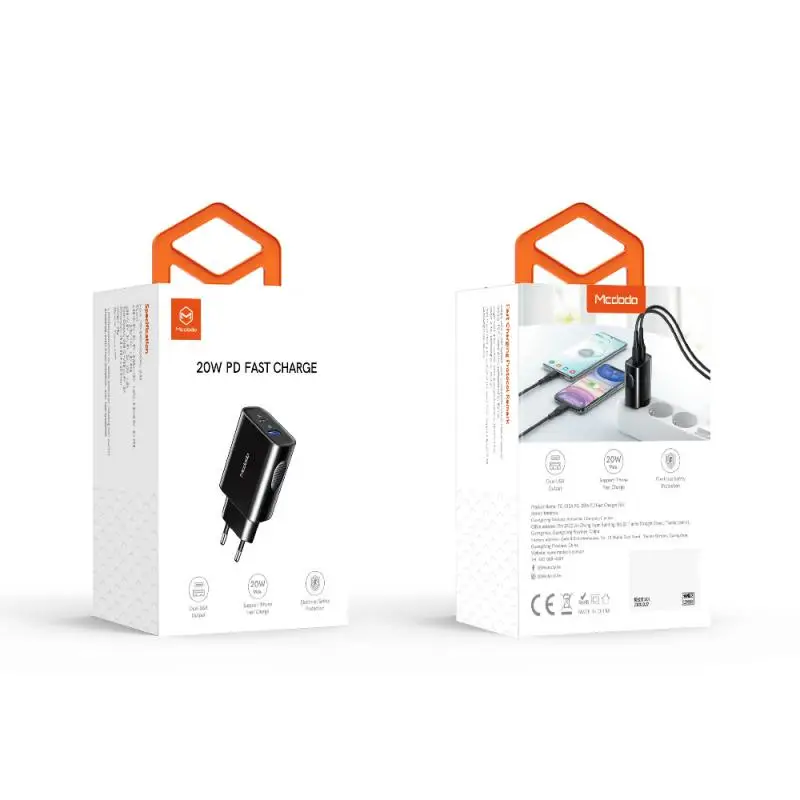 

MCDODO Dual USB Charger Travel Fast Charging Adapter, Portable 3.0 Mobile Phone Multi-Plug Fast Charger For iPhone Samsung