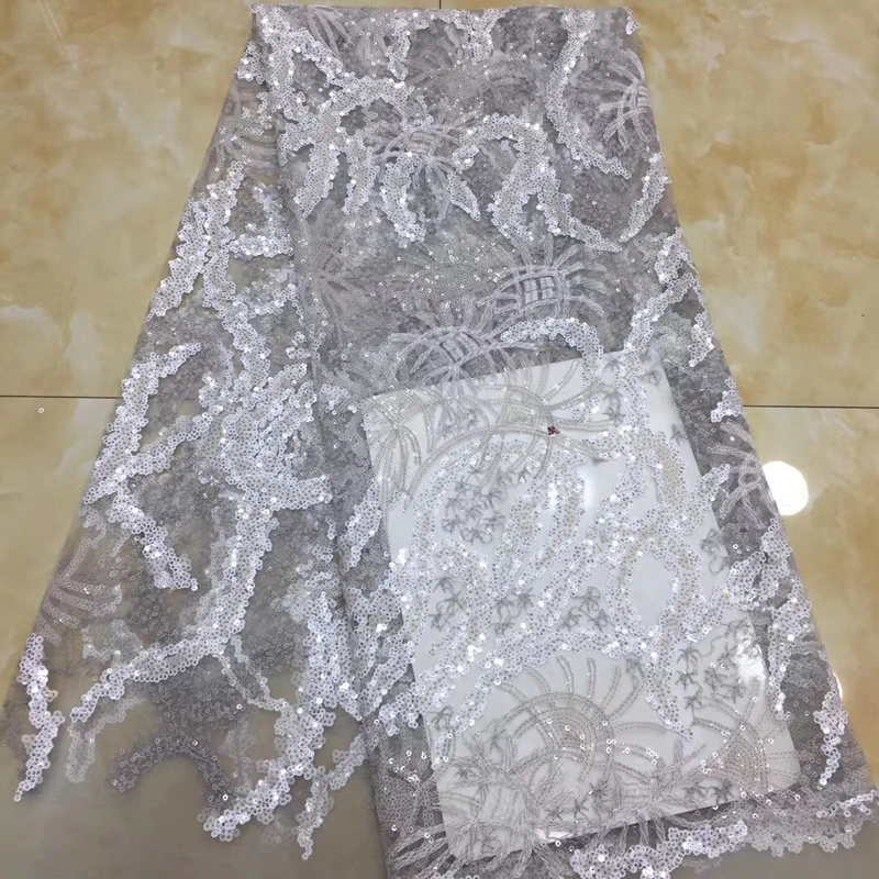 Лидер продаж 2020 кружевная ткань в африканском стиле сетка блестки узор из бисера