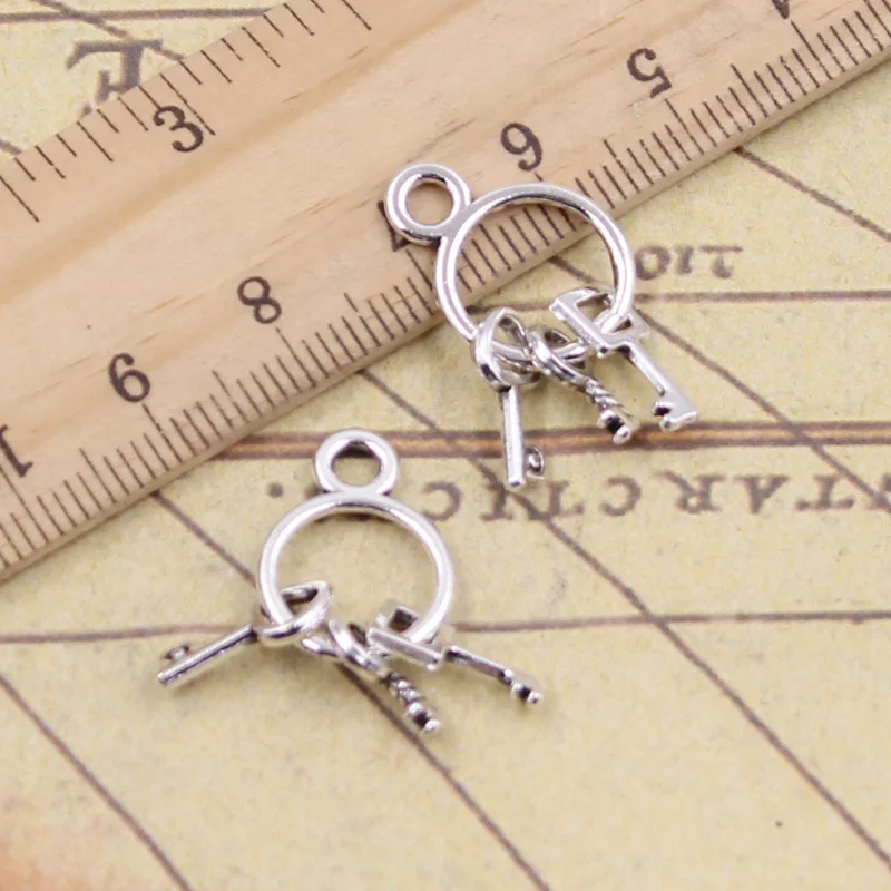 

20pcs Charms bunch of keys 26x12mm Tibetan Silver Color Pendants Crafts Making Findings Handmade Antique DIY Jewelry