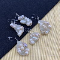 irregular resin pearls copper wire fashion jewelry pendants necklaces and bracelets for diy jewelry making size 30 55mm