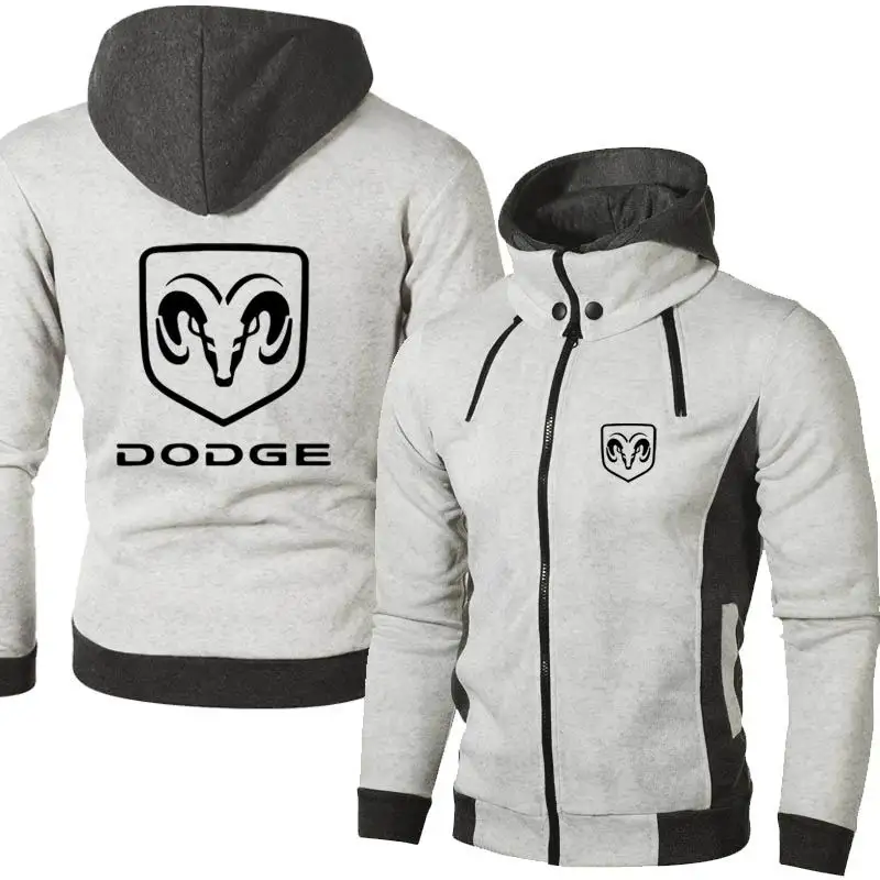 

2021 Fashion NEW Brand Moto dodge hoodie Design Print Fleece Men Zipper for Sweatshirts Casual Men Hoodie Tops