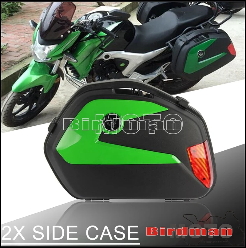 Зеленый наездник боковые Чехлы багажные коробки для Kawasaki ZX ZXR Ninja Versys ER 6F 10R 14R