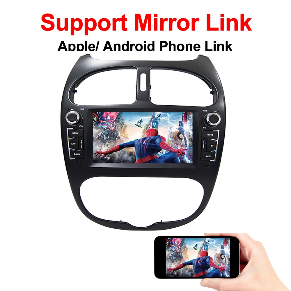 YAZH Android 9.0 GPS Navigation For Peugeot 206 2002 2003 2004 2005 2006 2007 2008 Car DVD Player With 4GB+64GB DSP Auto Radio | Автомобили