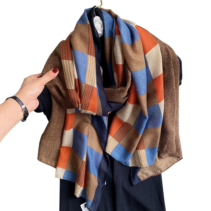 

Spring and Autumn New Korean silk scarf women's Cotton hemp scarf fashion elegant warm shawl tangled long scarf